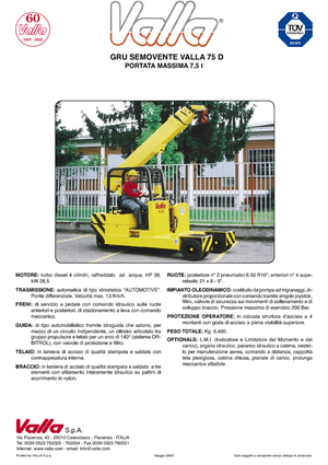 Grues mobiles industrielles Valla 75 D 