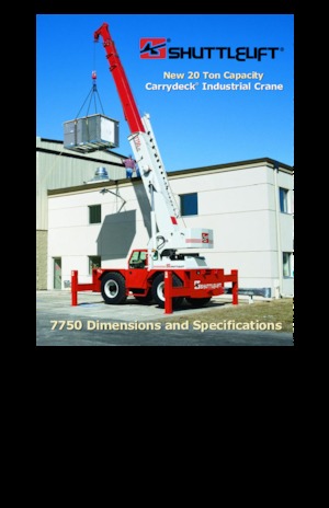 Grues mobiles industrielles Shuttlelift 7750 RT