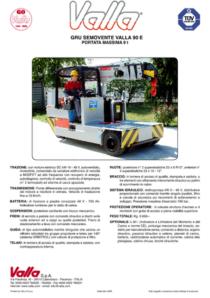 Grues mobiles industrielles Valla 90 E