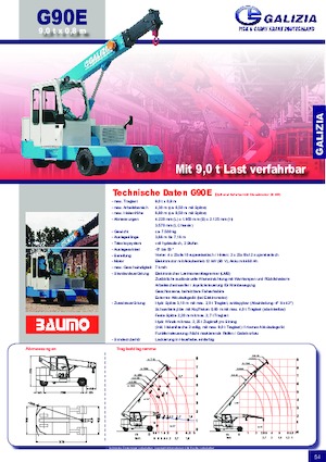 Grues mobiles industrielles Galizia G 90