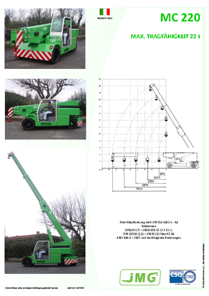 Grues mobiles industrielles JMG MC 220