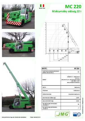 Grues mobiles industrielles JMG MC 220