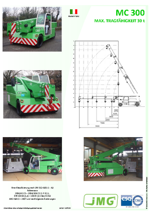 Grues mobiles industrielles JMG MC 300