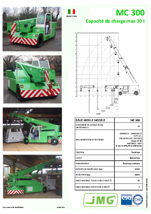 Grues mobiles industrielles JMG MC 300