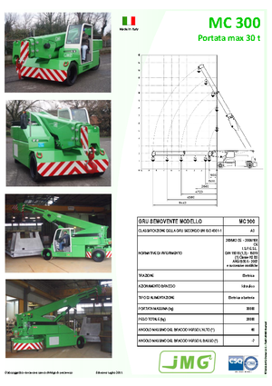 Grues mobiles industrielles JMG MC 300