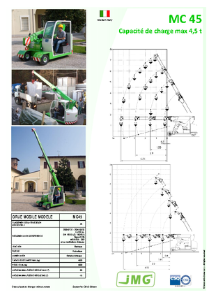 Grues mobiles industrielles JMG MC 45