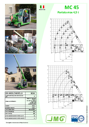 Grues mobiles industrielles JMG MC 45