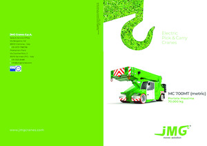 Grues mobiles industrielles JMG MC 700MT