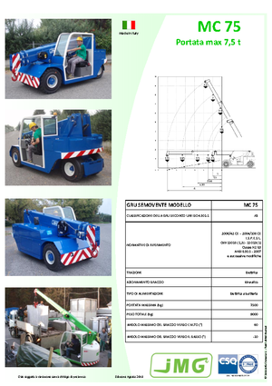 Grues mobiles industrielles JMG MC 75