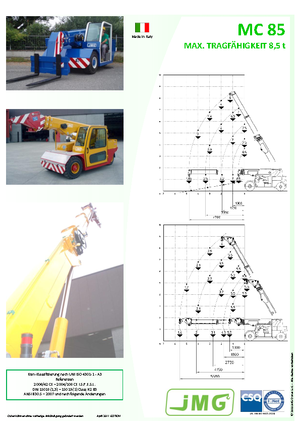 Grues mobiles industrielles JMG MC 85