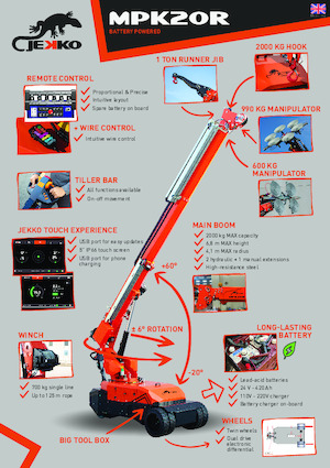 Grues mobiles industrielles Jekko MPK20R