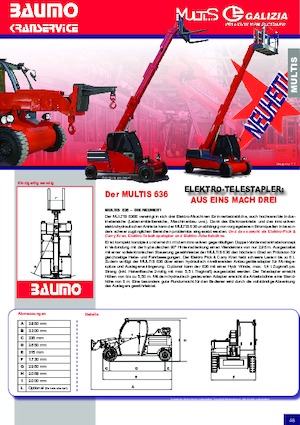 Grues mobiles industrielles Galizia Multis 636