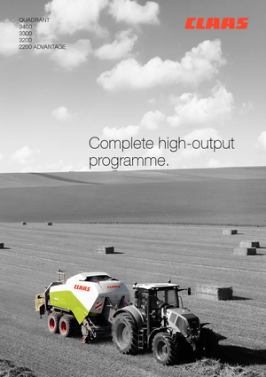 Presses de grandes balles + à haute pression Claas Quadrant 2200 RC Advantage