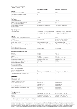 Presses de grandes balles + à haute pression Claas Quadrant 3200 RC