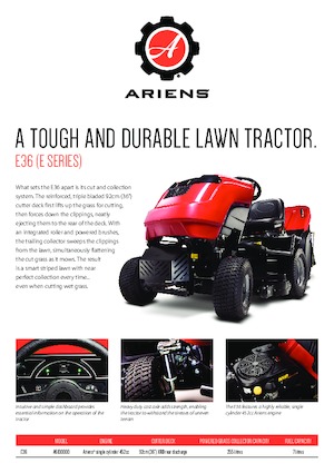 Tondeuses à gazon autoportées et tracteurs de jardin Ariens E36