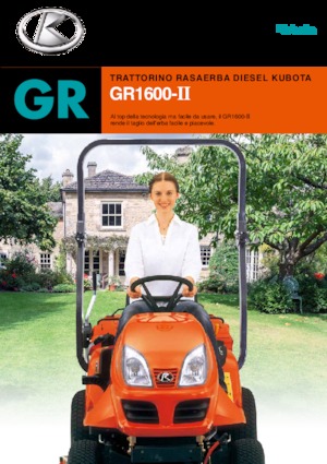 Tondeuses à gazon autoportées et tracteurs de jardin Kubota GR1600-II 
