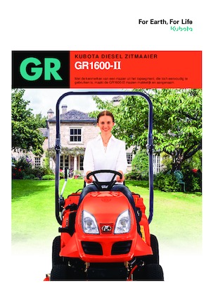 Tondeuses à gazon autoportées et tracteurs de jardin Kubota GR1600-II 