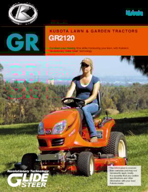 Tondeuses à gazon autoportées et tracteurs de jardin Kubota GR2120 R 