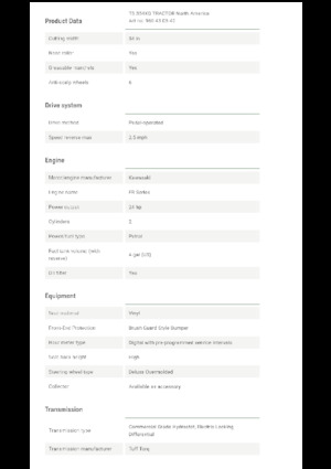 Tondeuses à gazon autoportées et tracteurs de jardin Husqvarna TS 354XD