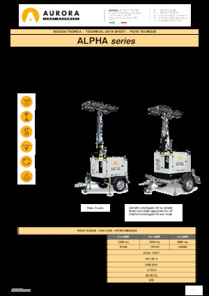 Tours d'éclairage Aurora Alpha 4x320W