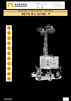 Tours d'éclairage Aurora Beta B-L 4x160 - F