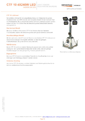 Tours d'éclairage Generac Mobile CTF-10