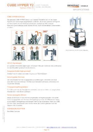 Tours d'éclairage Generac Mobile Cube Hyper Y2