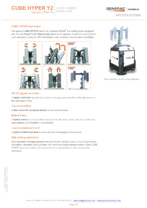 Tours d'éclairage Generac Mobile Cube Hyper Y2