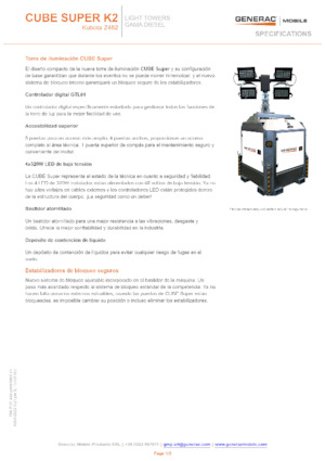 Tours d'éclairage Generac Mobile Cube Super K2