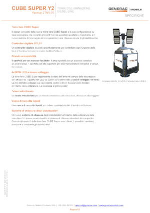 Tours d'éclairage Generac Mobile Cube Super Y2