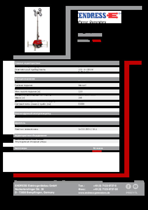 Tours d'éclairage Endress EFA 630 S4 185 