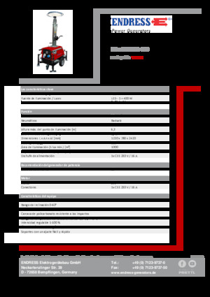 Tours d'éclairage Endress EFA 630 UFO 400 