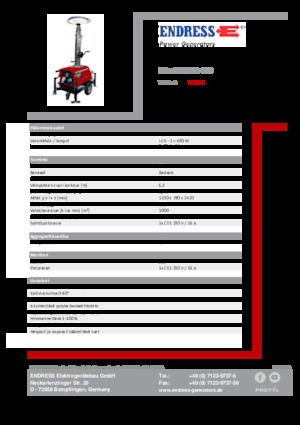 Tours d'éclairage Endress EFA 630 UFO 400 