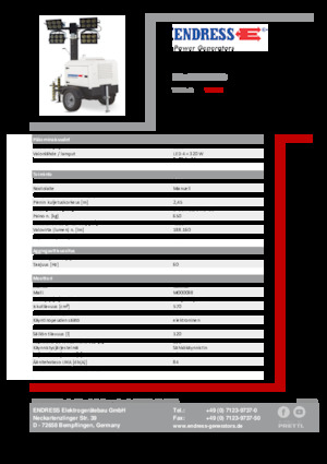 Tours d'éclairage Endress EFA 800 Y2-LED 