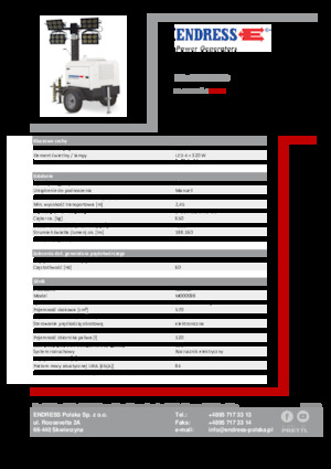 Tours d'éclairage Endress EFA 800 Y2-LED 
