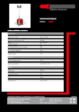 Tours d'éclairage Endress EFA 810 S4 240 Hybrid