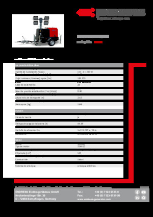 Tours d'éclairage Endress EFA 820 S4 240 Hybrid