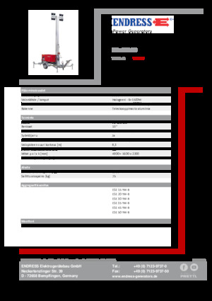 Tours d'éclairage Endress EFA 830 S6 