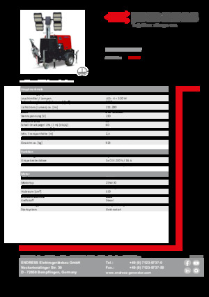 Tours d'éclairage Endress EFA 835 S4 320 HV 