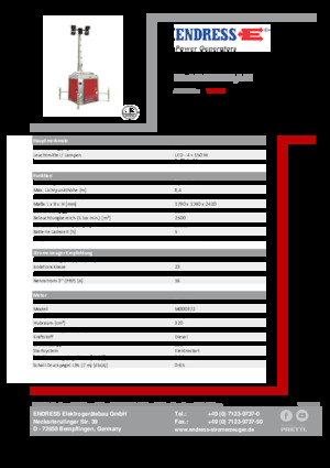 Tours d'éclairage Endress EFA 840 S4 150 Hybrid 