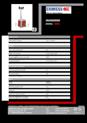 Tours d'éclairage Endress EFA 840 S4 320