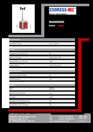 Tours d'éclairage Endress EFA 840 S4 320