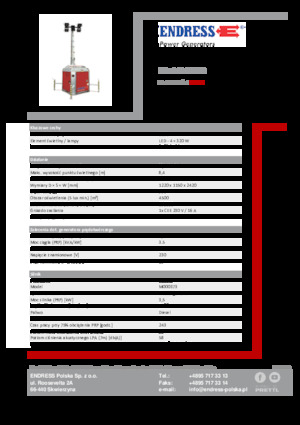 Tours d'éclairage Endress EFA 840 S4 320
