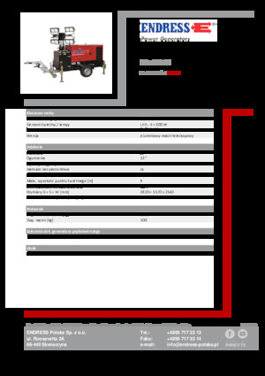 Tours d'éclairage Endress EFA 900 S4 