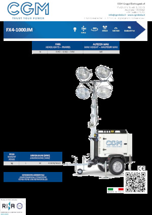 Tours d'éclairage CGM FX4-1000JM