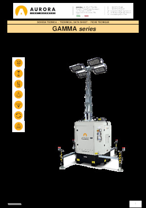 Tours d'éclairage Aurora Gamma 4x160W