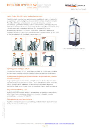 Tours d'éclairage Generac Mobile HPB 360 Hyper K2