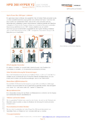 Tours d'éclairage Generac Mobile HPB 360 Hyper Y2