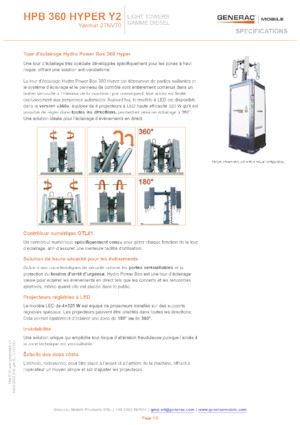 Tours d'éclairage Generac Mobile HPB 360 Hyper Y2