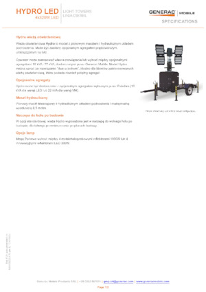 Tours d'éclairage Generac Mobile Hydro LED